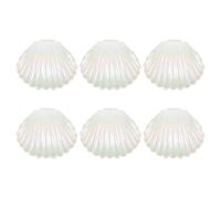 Healvian 6pcs Shell Storage Box Portable Elegant White Versatile Use for Wedding Party Favors