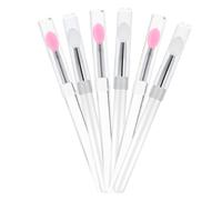 Healvian 6Pcs Silicone Lipstick Applicators Makeup Brushes for Lips and Eyeshadow Portable Fine-tip Lip Gloss Tools with Covers Skin-friendly Soft Heads for Precise Color Application