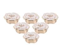 Healvian 6pcs White Floral Button Covers for Women Featuring Imitation Pearl and Metal Material, Secure Fit Replacement Buttons for Wedding Tuxedos and Blouses with Elegant 3d Flower Design