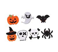 Healvian 7Pcs Glowing Brooches Convenient Decorative Halloween Costume Accessories for Parties Chic Pin Style Design with Unique Skull and Pumpkin Shapes for Adults