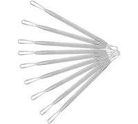 Healvian 7Pcs Stainless Steel Double-Head Comedone Extractors Pimple Remover Tools with Textured Handles for Blackhead and Cleaning, Professional Skin Care Kit for Face Pore Treatment