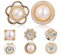 Healvian 8 Pcs Hijab Magnetic Pins Set - Multi-Size Safety Scarf Pins, No-Sew Button Fasteners for Veils, Shawls, and Clothing Decorations in Mixed Sizes