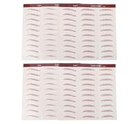 Healvian 8 Sheets Temporary Eye Brow Sticker: Simulation Eyebrow Transfers For Women - 3d Water Transfer Temporary Brow Sticker - Self-Adhesive Fake Eyebrow