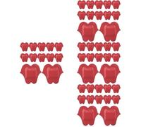 Healvian 80pcs Lip-Shaped Adhesive Wound Bandages First Aid Patches Breathable Cartoon Style for Minor Cuts and Scrapes Healing Closure Strips