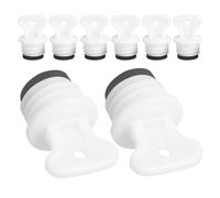 Healvian 8pcs 21mm Hot Water Bottle Replacement Plugs Leakproof Rubber Screw Stoppers with Seal Rings for Small Hot Water Sacks Household Thermal Therapy Use