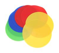 Healvian 8pcs 23cm Sports Spot Markers Flat Landmark Pads for Soccer Training, Carpet Markers in Red, Blue, Yellow, Green for Field and Court Use