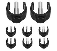 Healvian 8pcs C-Shape Clamp Buckle Toilet Safety Rails Locking Clips Replacement for 22mm Round Pipe, Universal Compatibility with Pp and Iron Material, Suitable for Care Facilities