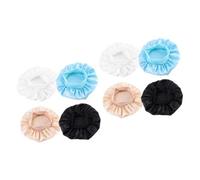 Healvian 8pcs Candy Color Elastic Hair Bonnets for Boys and Girls Comfortable Breathable Sleep Caps Durable Hair-care Hats Khaki -blue