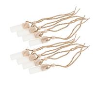 Healvian 8pcs Car Air Freshener Frosted Glass Diffuser Bottles for Aromatherapy Refillable Perfume Pendants Stylish and Portable Car Decoration for Home Office Use