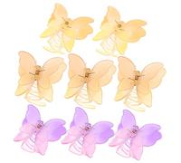 Healvian 8pcs Frosted Shark Clip Butterfly Hair Clips Claw for Women Girls Hair Accessories Summer Crafting