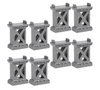 Healvian 8Pcs Grey Bridge Pier Model Train Bridge Piers for Railway Scenery Simulation Support Accessories for Model Trains and DIY Layouts