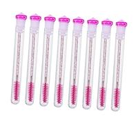 Healvian 8pcs Lash Brow Comb and Eyelash Mascara Brushes Set with Acrylic Handles, Easy-to-hold and Glides Evenly through Lashes, for Makeup Applications and Eyelash Styling