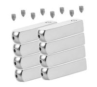 Healvian 8pcs Metal Shoelace Caps Replacement for Sneakers Square Metal Tips for DIY Repair Durable and Stylish Shoelace End Caps for Various Footwear and Clothing