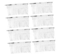 Healvian 8pcs Metal Wedding Hair Combs with Veil Tooth Wire Twist Side Clips Elegant Vintage French Style Hair Accessories for Women Bridal Hairstyles