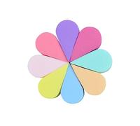 Healvian 8Pcs Petal Shaped Facial Cleaning Sponges Gentle Makeup Removal Tool for All Skin Types Mixed Colors for Daily Cleansing and Exfoliating