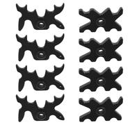 Healvian 8pcs Plastic Billiard Bridge Heads Set 13mm Deer Antler and Spider Forks, Pool Cue Rest Rack for Snooker and Pool Table Accessories, Portable Black Cue Stick Bridge for Game Room