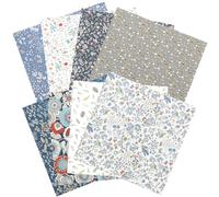 Healvian 8pcs Printed Cotton Fabric Squares DIY Quilting Patchwork Sheets for Sewing Crafts Floral Cotton Material Bundle