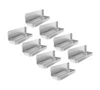 Healvian 8pcs Rectangular Tinplate Stationery Box for Students, Silver | Single Layer, Lightweight Organizer for Extracurricular Activities and Travel, Sleek Modern Style, Space Saving Design