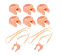 Healvian 8pcs Soft Silicone Nose Clips with Strap Waterproof Swim Nose Plugs for Training and Competition for Adults and Beginners