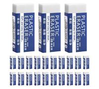 Healvian 90pcs Large White Polymer Erasers for Drawing and Sketching Clean Erasing Performance Bulk Classroom and Office Supplies for Students and Teachers