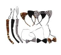 Healvian 9pcs 3 Sets Ears Headband Animal Performance Prop Cosplay Suit Assorted Color Lovely Funny Design Comfortable Cloth Material Halloween Parties for Children