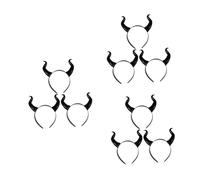 Healvian 9pcs Demon Costume Hairbands Halloween Devil Headband Horns Head Demons Horns for Masquerade Party Accessory Shape Hair Loop for Girls Halloween