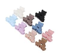 Healvian 9pcs Mini Cartoon Plastic Hair Claw Clips Jaw Clips for Women Girls Matte Finish Hair Barrettes Accessories for Daily Styling