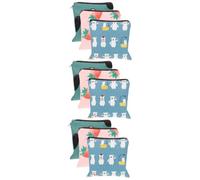 Healvian 9pcs Sanitary Storage Holder Multi-Function Period Bag Compact Tampon Organizer for Daily Use Cute Cartoon Design Avocado Strawberry Bear