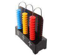 Healvian Abacus for Teacher Three-tier Sliding Structure and Stable Base, Plastic and Metal Counters for Teaching Addition and Subtraction, Early Learning Logic Tool for Classroom
