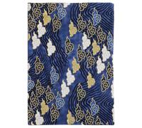 Healvian Adjustable A5 Book Cover Sleeve in Blue Cloud, Reusable Anti-wear Cloth Protector for Bible, Textbook, and Diary - Student Book Jacket for Reading and School Use