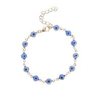 Healvian Adjustable Blue Evil Eye Bracelet Turkish Protection Amulet Jewelry for Women Dainty Handmade Design for Everyday Wear