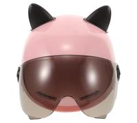 Healvian Adjustable Cycling Helmet with Replaceable Cat Ears, Outdoor Half Face Helmet Made of Sturdy Abs, Designed for Summer Riding to Shield Eyes from Sunlight and Dust, Featuring a Cute