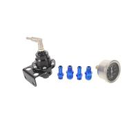 Healvian Adjustable Fuel Pressure Regulator with an Fittings Universal Racing Fuel Regulator Kit for Car Engines for Vehicle Performance