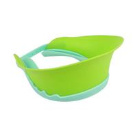 Healvian Adjustable Hair Washing Cap for Bathing and Haircut Silicone Shower Bath Hat Ear Protector in Green, Lightweight and Waterproof Suitable for Babies 3 Months to 6 Years Old
