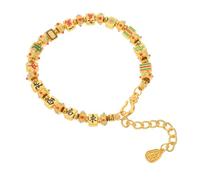 Healvian Adjustable Handmade Chinese Mahjong Beaded Bracelet for Women Durable Rope Jewelry Accessory with Auspicious Tile Design Stylish Luck and Prosperity Wristlet Gift