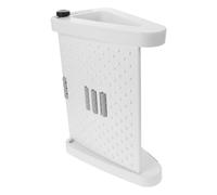 Healvian Adjustable Massage Roller Footrest Under Desk, Thickened Non-Slip Plastic Foot Stool with Triangular Anti-tip Design for Home and Office Use, White Ergonomic Footrest Pad