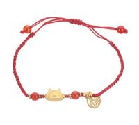 Healvian Adjustable Red String Bracelet Year of Dragon Protection Wrist Jewelry with Unique Dumpling Design for Wealth and Luck Handwoven Fashion Accessory for All Wrist