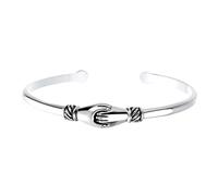 Healvian Adjustable Vintage Opening Arm Ring Bracelet for Women Silver Plated Creative Handshake Pattern Wrist Jewelry Comfortable Smooth Surface Cuff for Daily Wear and Party Accessories