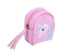 Healvian Adorable Cartoon Coin Purse Mini Unicorn Storage Bag for Boys and Girls Keychain and Earphone Organizer Cute Change Pouch for Travel Accessories