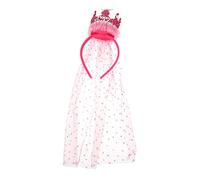 Healvian Adorable Veil Headband Sequins for Girls Birthday Parties and Weddings Creative Crown Hair Accessory for Little Princesses for Special Occasions and Photography