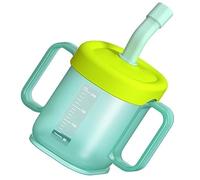Healvian Adult Sippy Cup for Elderly,Convalescent Feeding Cup Drinking Cup with Straw for Disabled Patient Maternity No Spill Cups with Handle and Lid Drink Water Porridge Soup 250ml (Random Colors)
