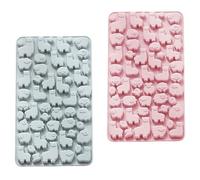 Healvian Alpaca Silicone Candy Mold 2Pcs Blue and Pink Reusable Food-Grade Moulds for Homemade Gummy Candy and Chocolate Baking