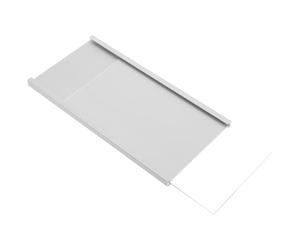 Healvian Aluminum Cubicle Name Plate Holder 9X16Cm with Adhesive Backing for Wall and Door Mount, Sturdy Frame for Office Desk and Meeting Room Signs