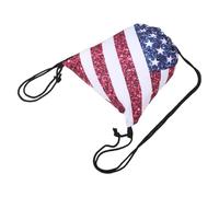 Healvian American Flag Drawstring Bag Oxford Cloth Casual Daypack