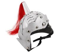 Healvian Ancient Helmet Silver Medieval Knight Army Helmet for Boys and Historical Soldier Headwear for Stage Plays Costume Parties Roleplaying and Photo Shoots