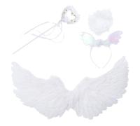 Healvian Angel Fairy Wing Costume Set with Headband and Wand for Girls Reusable Fairy Props for Cosplay Festivals and Parties