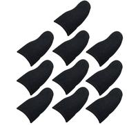 Healvian Anti-sweat Finger Sleeves 10 Pcs for Mobile Phone Gaming Comfortable Screen Accessory Elastic Breathable Nylon and Conductive Fiber Thumb Covers, Comfortable Screen Accessory for