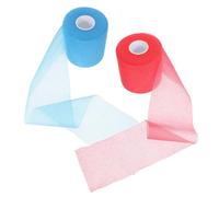 Healvian Athletic Wrap Tape Set 2pcs, Multi-Function Cuttable Sports Tape with Shock Absorption Foam, Portable Training Wrap for Outdoor and Indoor Sports Use, 7cm X 27m, Pink Sky Blue