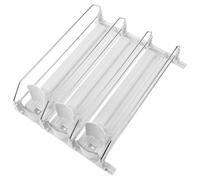 Healvian Automatic Supermarket Drink Shelf Pusher Machine for Fridge Beverage Organisation, White Abs and Iron Material, Easy to Use Drink Organizer for Stores and Refrigerators