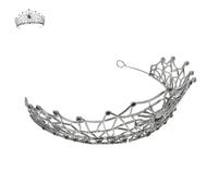 Healvian Baroque Alloy Bridal Spider Web Crown Hairband Lightweight Comfortable Secure Fit Gothic Crystal Headdress for Wedding Party Cosplay